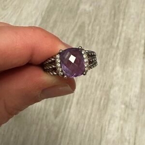 David Yurman Petite Wheaton Ring - Amethyst